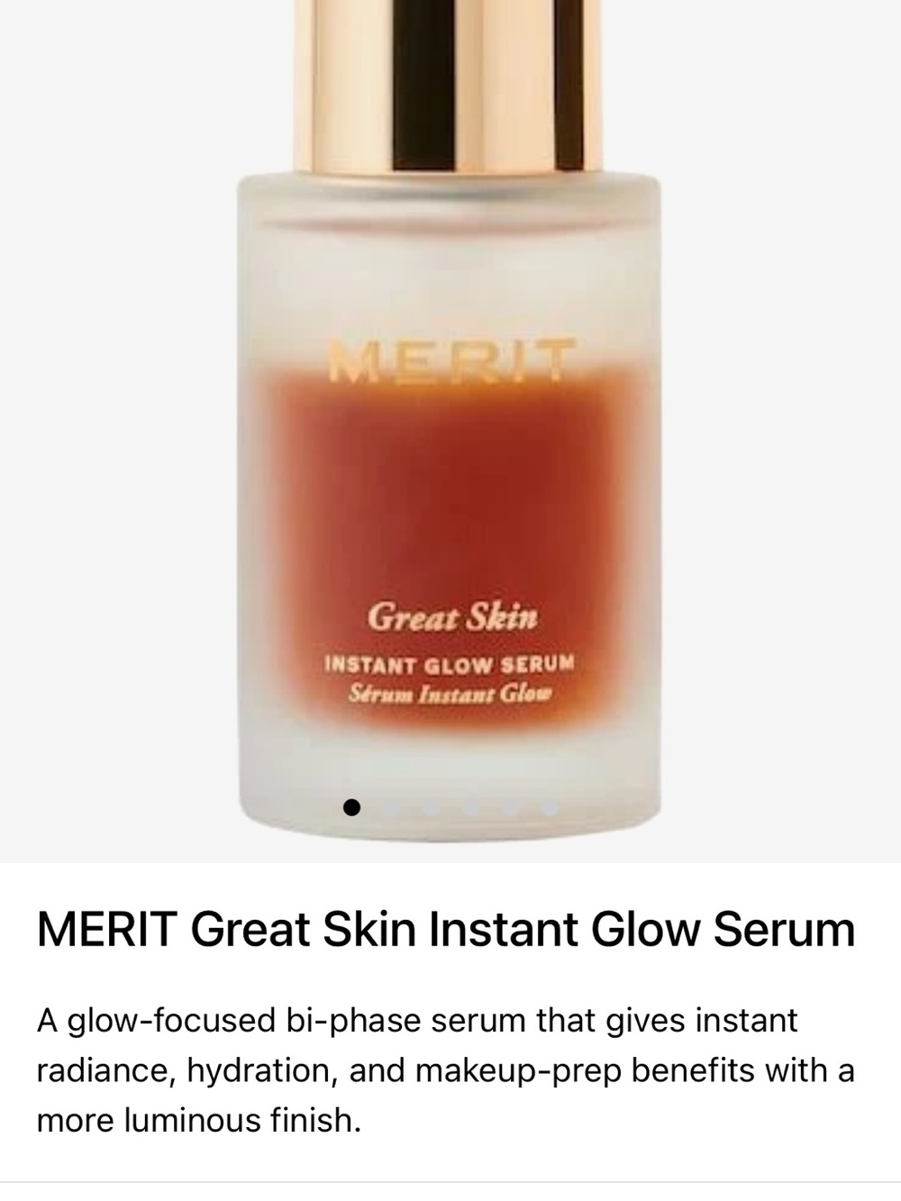 MERIT Great Skin Instant Glow Serum - Amber Glow